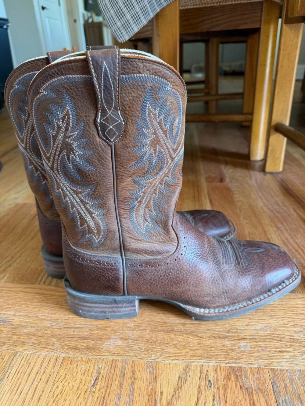 Ariat Brown Embroidered Western Leather Boots